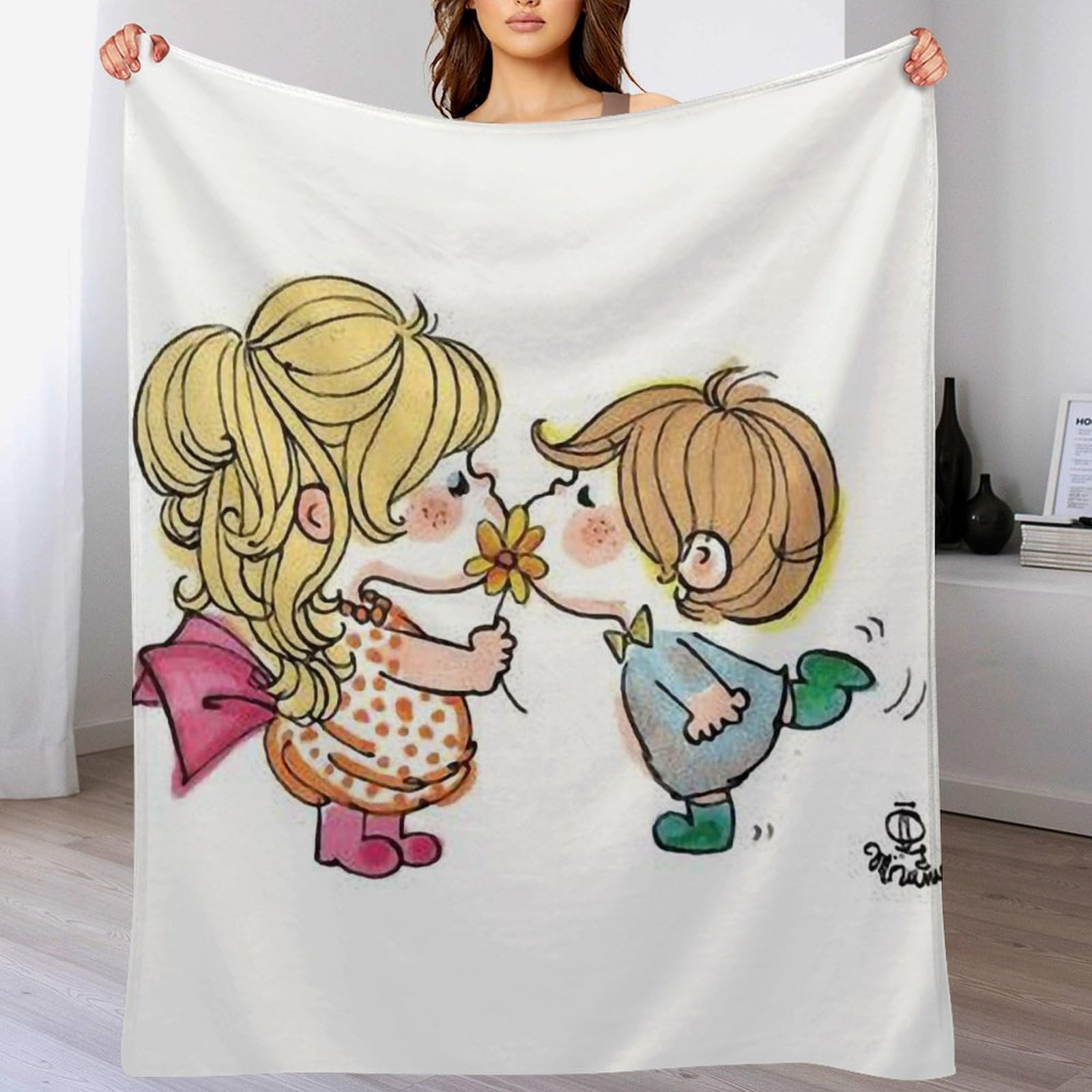 Amazon｜水森亜土 (60) エアコンブランケット ブランケット お昼寝